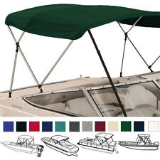 Bimini Top Boat Cover Green 3 Bow 72l 46h 61-66w With Boot And Rear Poles