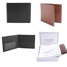 Lxy Co. Classic Natural Top Grain Leather Rfid Blocking Mens Bifold Wallet