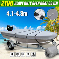 13.45-14 Ft 210d Heavy Duty Open Boat Cover For Open Styled Boat-trailerable