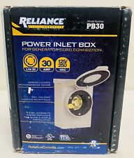 New Reliance Pb30 30 Amp Outdoor Power Inlet Box Metal L14-30p Plug 3r 240