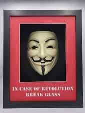 V For Vendetta Mask Anonymous Revolution Break Glass Shadowbox Replica Prop