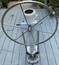 Edson Steering Pedestal W 28 Wheel With Guard Pipe C - 100
