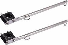 2-pack Stainless Steel Rail Mount Boat Pulpit Staff Marine Boat Flag Pole Mount
