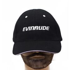 Evinrude Bombardier Adjustable Hook Loop Baseball Cap Hat Black Nwot