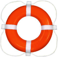 Taylor Made Boat Vinyl Coated Foam Life Ring 20 Orange With White Rope 363