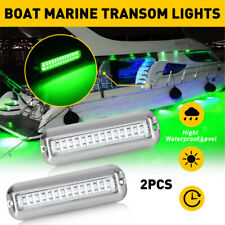 Green 2x 42 Led Underwater Boat Marine Transom Light Pontoon 316 Stainless Steel