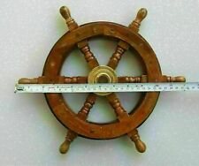 12brass Nautical Wooden Ship Steering Wheel Pirate Dcor Wood Fishing Wall Boat