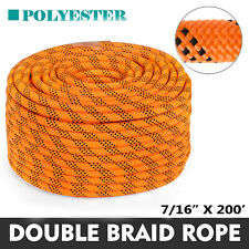 200ft 716 Double Braid Polyester Rope Rigging Rope 8400lbs Breaking Strength