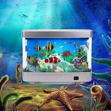 Fish Tank Lamps Aquarium Decor Artificial Virtual Ocean Motion Night Light 8w