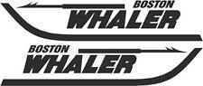 2 Boston Whaler Boats Large Black Decal Sticker Emblem Yacht Skipper Fishing