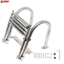 Telescoping Boat Ladder Foldable Premium Stainless Steel 4 Step Stainless Steel