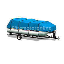 Heavy Duty Trailerable Canvas Pontoon Boat Storage Cover Fits 25- 28l