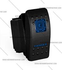 Marine Contura Ii Rocker Switch Carling Lighted- Blackno Label 2 Blue Lens