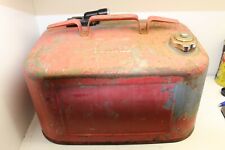 Vintage Quicksilver Outboard 6 Gallon Red Metal Gas Tank Fuel Can