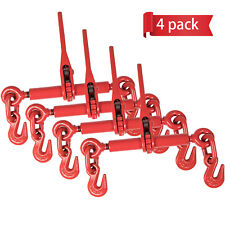 4pc 2200 Lb. 14 Or 516 Ratchet Load Binder Chain Equipment Tie Down Rigging