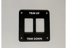 Trim Tab Rocker Switch Panel Black Acrylic - Marineboatseacrafthewes