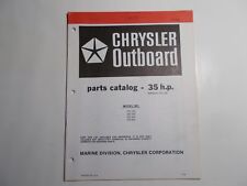 1978 Chrysler Outboard Motor 35hp Parts Catalog July 1978 Ob 3079 Manual Tiller