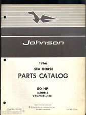 1966 Johnson 80hp Outboard Motor Parts Manual  V4s-v4sl-18c 381423