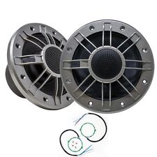 Bluave M7.0cx3s 7 Marine Speakers With Silver Grills And Led Kit