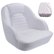Northcaptain Pontoon Boat Seat Captain Bucket Seat With Boat Seat Coverwhite