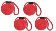 Solid Braid Nylon Dock Line - 38 X 15 4-pack Floats Fade Proof - Usa - Red