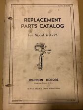 Johnson Outboard Motor Replacement Parts Catalog 43-301737 For Model Hd25