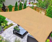 Sun Shade Sail Canopy Rectangle Sand Uv Block Sunshade For Backyard Deck 12x12ft