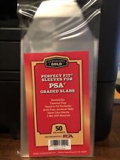 Cardboard Gold Perfect Fit Psa Graded Card Bags Resealable Sleeves 1 Pack Of 50