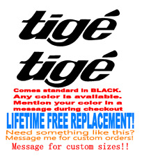 Pair Of 10.25 X 28 Tige Boat Hull Decals Marine Grade. Your Color Choice.