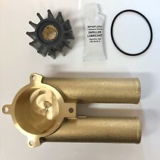 Volvo Penta Raw Water Sea Pump Impeller Housing 3858115 All Brass With Impeller