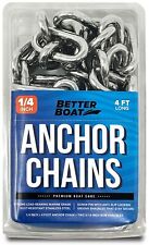 Boat Anchor Chain 4 Foot 14 Stainless Steel Anchor Chain And Double Shackle...