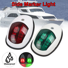 Pair Red Green 8led Navigation Lights Marine Bow Light Lamp For Boat Pontoon