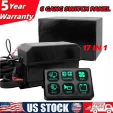 6 Gang Switch Panel Dimmable 720w Circuit Relay System Led Light Bar Boat Utv Rv