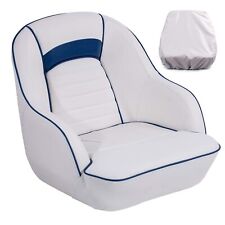 Northcaptain Boat Seat Captain Seat With Boat Seat Coverwhitepacific Blue