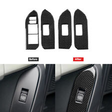 Carbon Fiber Window Switch Panel Cover Trim For Toyota Land Cruiser Prado 10-18