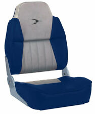 2 X Wise 640pls-660 Lund Style High Back Boat Seat Folding Greynavyblue Setof 2