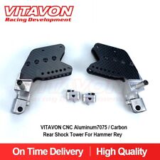Vitavon Cnc Alu7075 Carbon Rear Shock Tower For Hammer Rey Silver