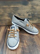 Sperry Top-sider Grey Casual Canvas Boat Deck Shoes Womens Size 8.5