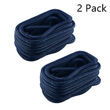 2 Pack 12 Inch 35 Ft Double Braid Nylon Dock Line Mooring Rope Boat Anchor Line