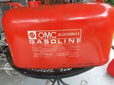 Vintage Omc Evinrude Johnson Outboard 6 Gallon Metal Boat Gas Tank Fuel Can Red