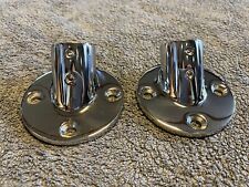 Pack Of 2 Boat Round Base 45 Degree 1 Railing Fitting 316 Stainless