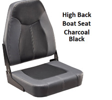 High Back Folding Boat Seats Charcoal Black Extra Sturdy Fishing Comfort