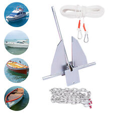 Heavy Boat Anchor Kit Fluke Style Anchor With Anchor Chain And Boat Anchor Rope