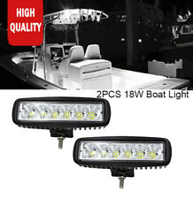 2x 18w Black Spreader Led Deckmarine Lights For Boat Spot Light Waterproof