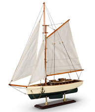 1930 Classic Yacht Small Wooden Model 21.5 Sailboat Fully Built Nautical Decor
