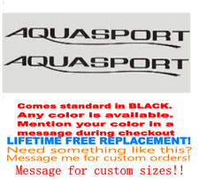 Pair Of 4.5x28 Aquasport Boat Hull Decals. Marine Grade. Your Color Choice 147