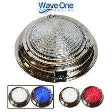 Wave One Marine 7 Stainless Led Boat Rv Dome Light Dual Color White Blue