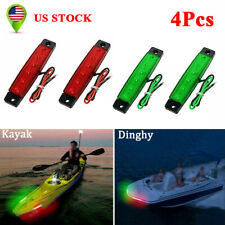 4pc Red Green Boat Navigation Light Submersible Waterproof Marine 12v Led Strips