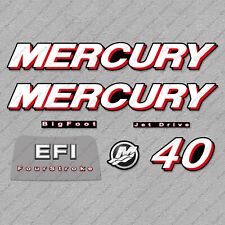 Mercury 40 Hp Four Stroke Efi 2006-2010 Set Outboard Engine Decals Sticker