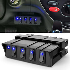 4 Gang Rocker Switch Panel Toggle Controller Box For Truck Jeep Offroad 12v Blue